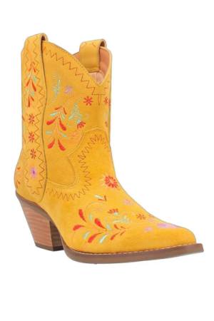 Bottes cowboy femme Daim Jaune 5-8.5- image principale - chic botte femme