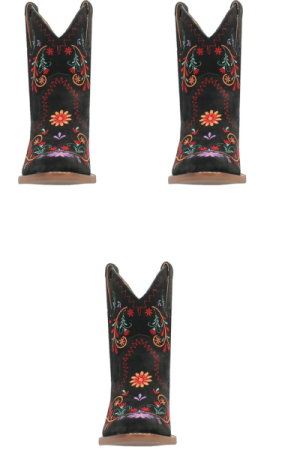 Bottes cowboy femme Daim Noir 11-14- image principale - chic botte femme