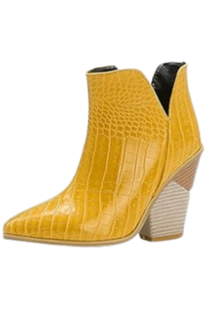 Bottes cowboy femme cuir Jaune 39-42 - image principale - chic botte femme