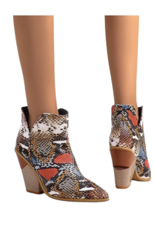 Bottes cowboy femme cuir Multi fine- image principale - chic botte femme
