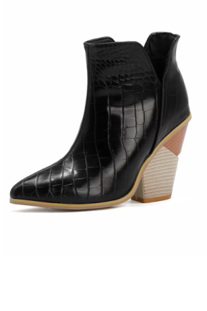 Bottes cowboy femme cuir Noir 35-38- image principale - chic botte femme