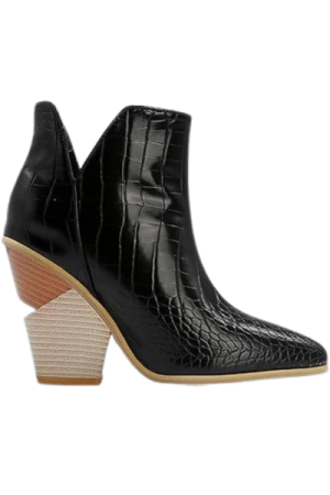 Bottes cowboy femme cuir Noir Légère - image principale - chic botte femme