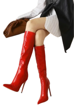 Bottes en cuir mouton italienne - image principale - chic botte femme