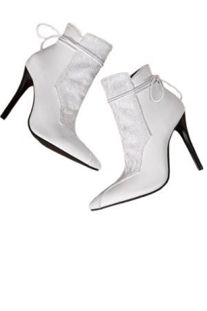 Bottes femme cuir italienne luxe Blanc 13-17 - image principale - chic botte femme