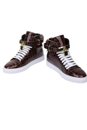 Bottes mi-haute femme cuir italienne Café - image principale - chic bottes femme