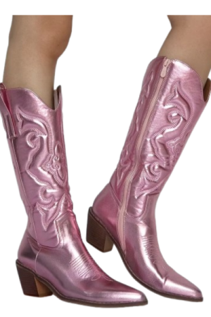 Bottes Rose style cowboy femme - image principale - chic botte femme