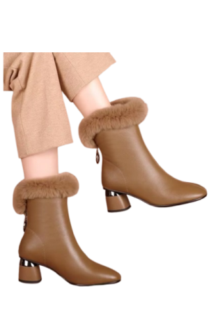 Bottes style cowboy femme beige - image principale - chic botte femme