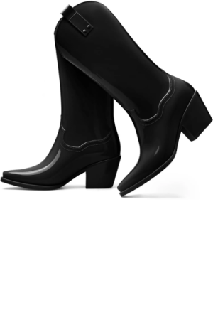 Botte de pluie femme noir - image principale - chic bottes femme