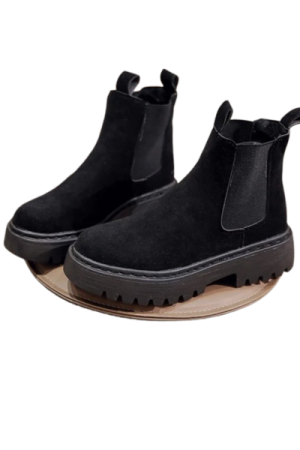 Bottes Chelsea femme daim - image principale - chic bottes femme
