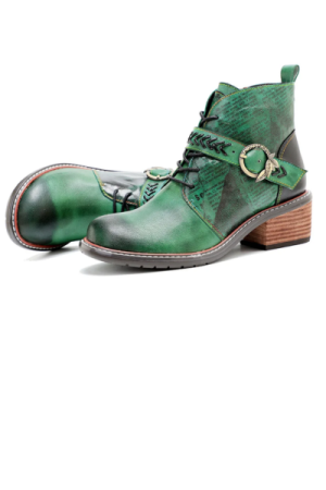 Bottes en cuir camel tendance - image principale - chic bottes femme