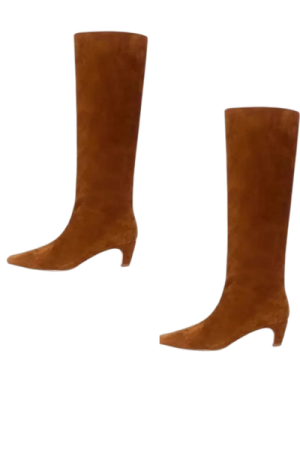 Bottes en daim marron - image principale - chic bottes femme