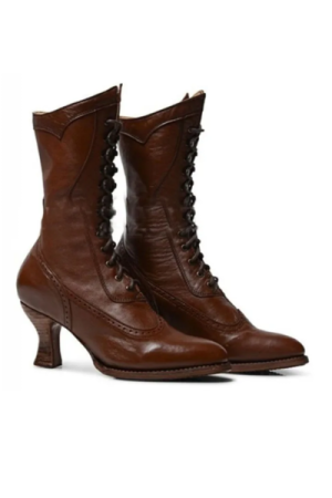 Bottes femme en cuir marron image principale - chic bottes femme
