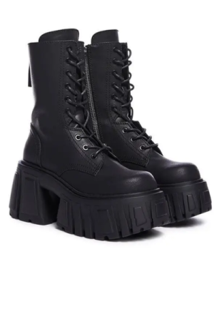Bottes motardes femme noir - image principale - chic bottes femme