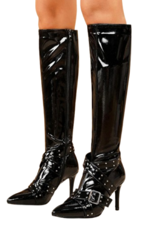 Bottes noires femme cuir souple - image principale - chic bottes femme