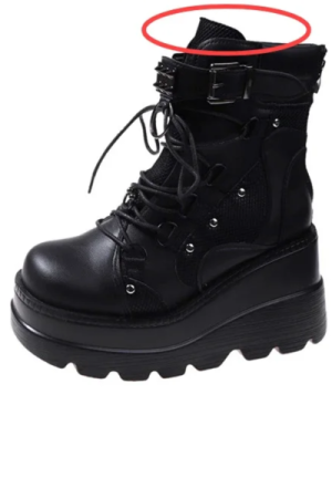 Bottes noires talons compensés - image principale - chic bottes femme