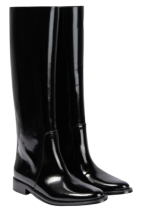 Bottes noires vernies femme - image principale - chic bottes femme