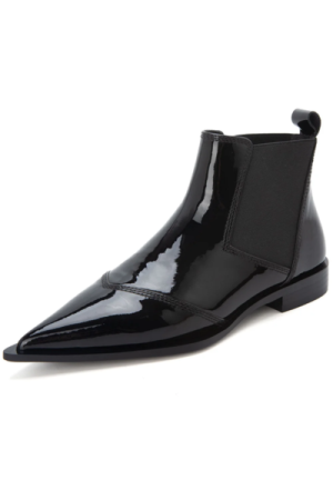 Bottes vernies noires plates - image principale - chic bottes femme