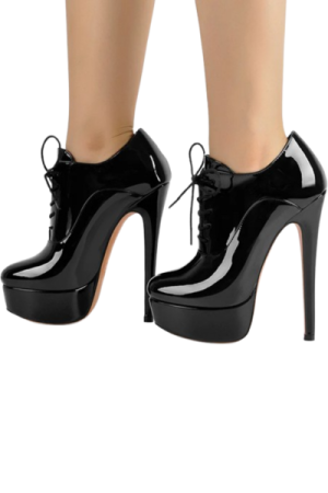 Bottes vernis noires cuir femme- image principale - chic bottes femme