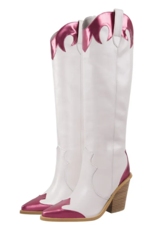 Bottes western femme blanc - image principale - chic bottes femme