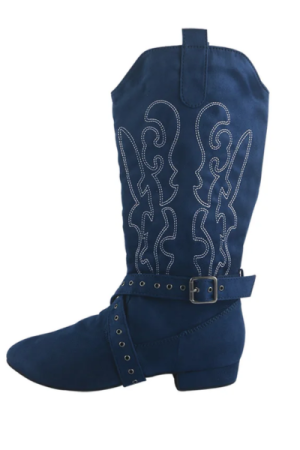 Bottines Daim bleu marine femme - image principale - chic bottes femme