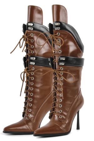 Bottes mi-mollet femme marron - image principale - chic bottes femme