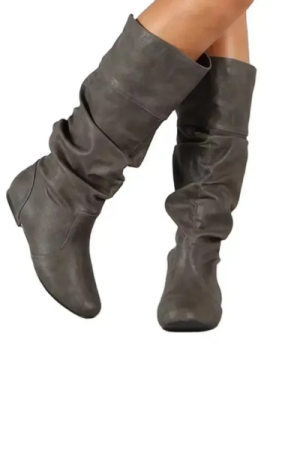 Bottes mi-mollet femme talon plat - image principale - chic bottes femme