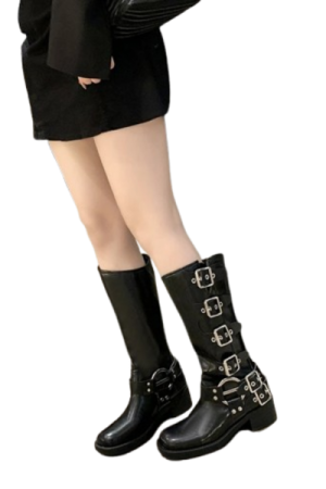 Bottes noires talons - image principale - chic bottes femme