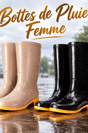 Bottes de Pluie Femme sous la Pluie - chic-bottes-femme.com