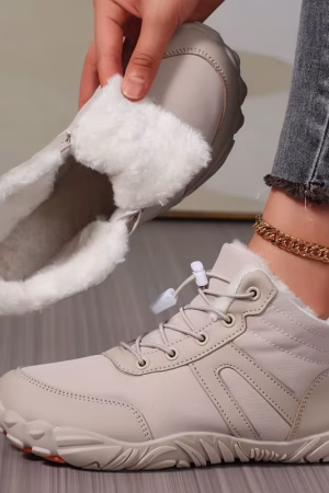 Bottes courtes femme fourrées - Hiver, semelle antidérapante — vue principale