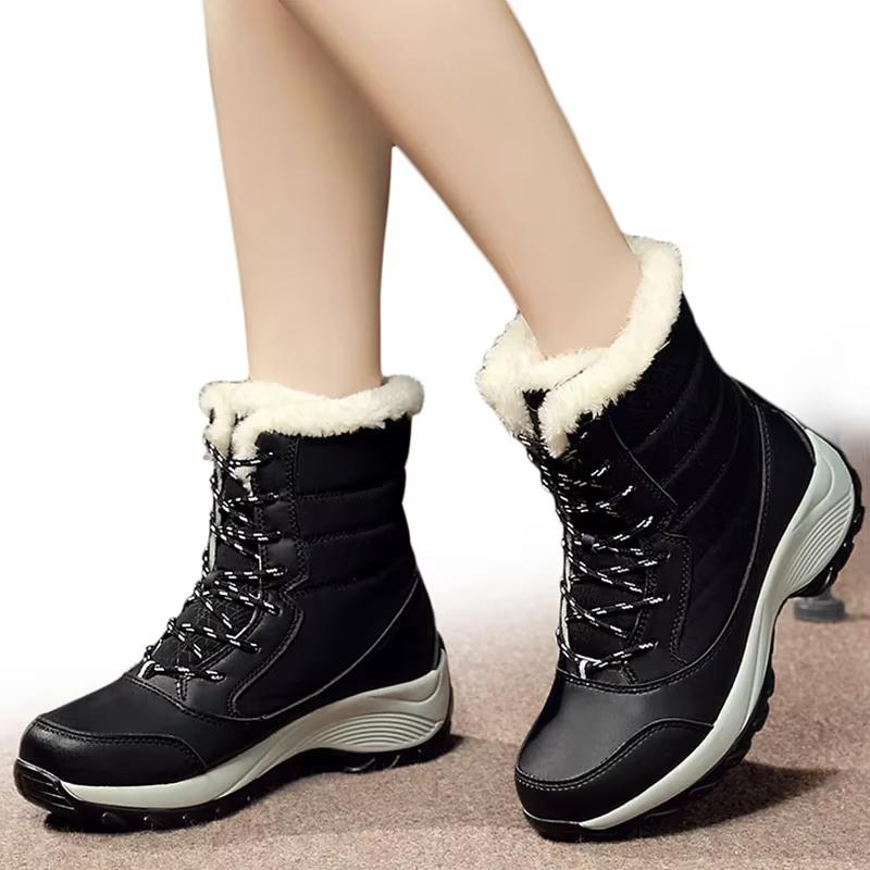 Bottes d'hiver femme doublées fourrure semelle plateforme antidérapante count(title)% Bottes d'hiver femme doublées fourrure semelle plateforme antidérapante — vue principale