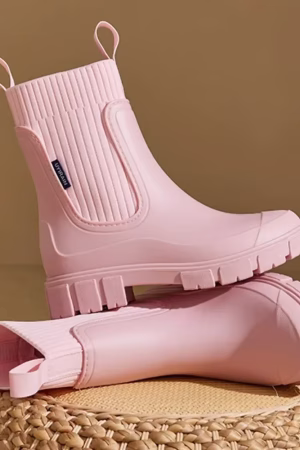 Bottes de pluie femme en caoutchouc, chevilles élastiques — vue principale