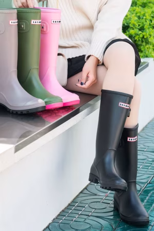 Bottes de pluie hautes imperméables femme genou — vue principale