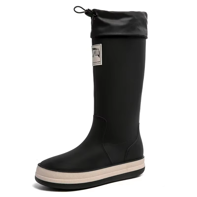 Bottes de pluie hautes imperméables femme — semelle épaisse confort count(title)% Bottes de pluie hautes imperméables femme — semelle épaisse confort — vue principale