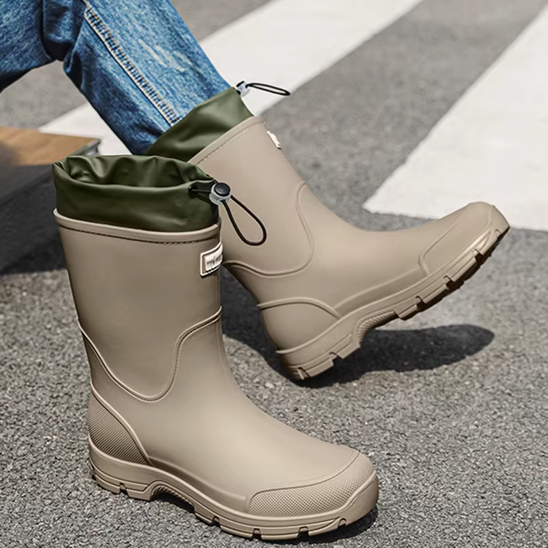 Bottes de pluie mi-mollet imperméables, antidérapantes count(title)% Bottes de pluie mi-mollet imperméables, antidérapantes — vue principale